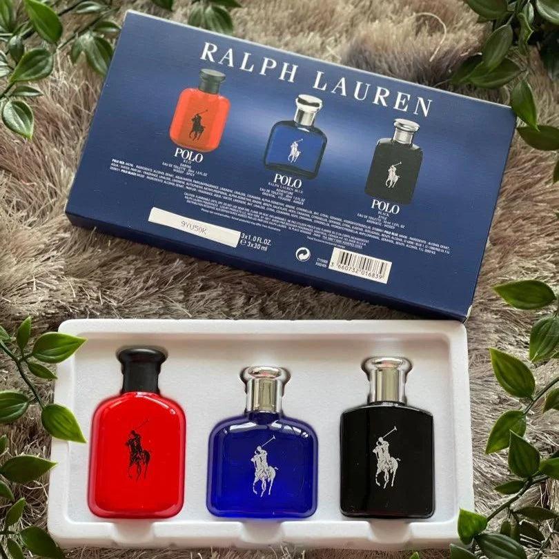 Ralph Lauren Polo Red. Polo Black. & Polo Blue Eau De Parfum 3pcs Ralph Lauren Polo Red. Polo Black. & Polo Blue Eau De Parfum 3pcs